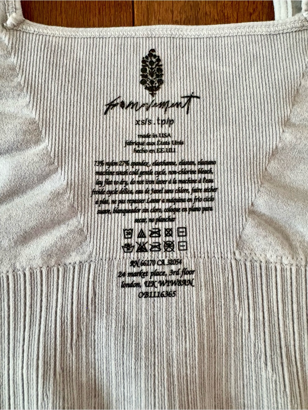 FREE PEOPLE Good Karma Crop Top Square Neck XS/S - Picture 5 of 12